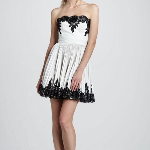 Robert Rodriguez Dress Lace Strapless Cocktail Party Small - Picture 4 of 14